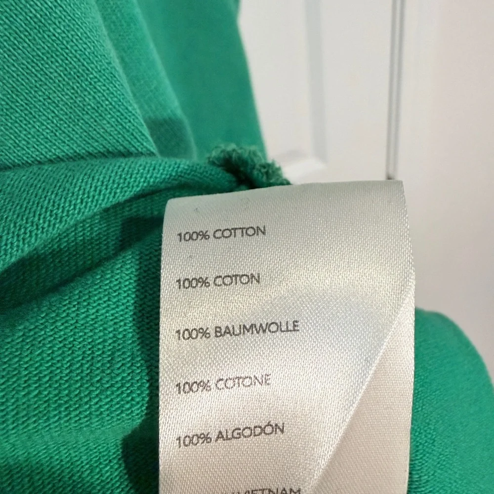 ☘️ Free People We The Free Keep On Cotton Polo in Green Size Large NWOT☘️ - Picture 5 of 6
